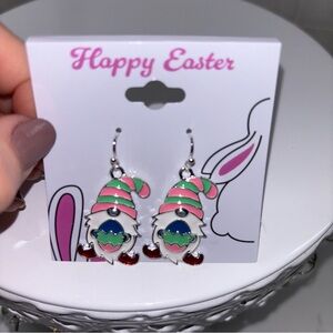 Easter Gnome Earrings – Adorned with Pink and Green Accents